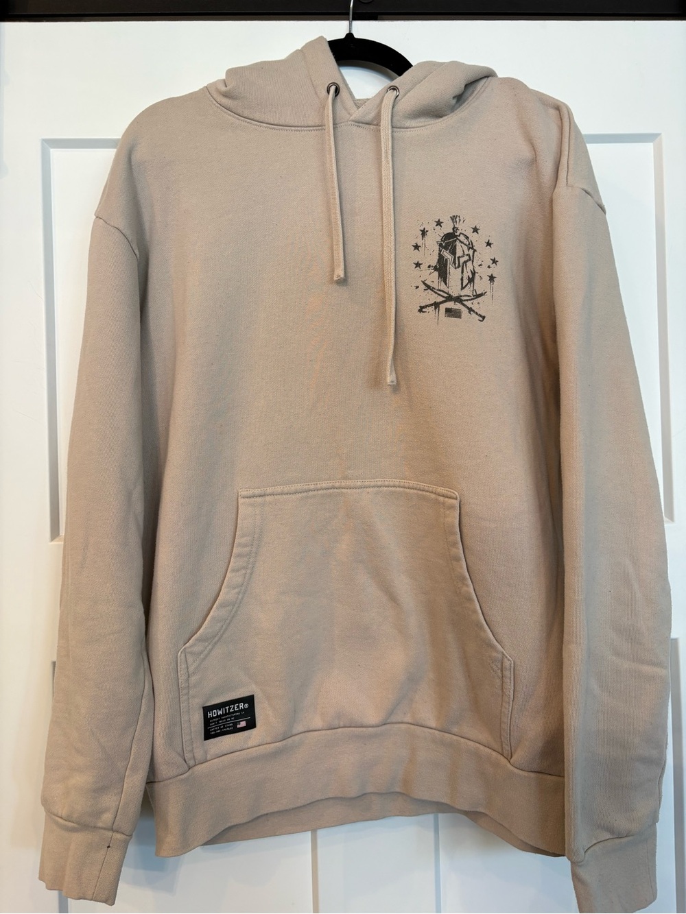 Howitzer Patriot Mfg Mens Hooded Sweatshirt M Front Graphic I Will Fear No Evil.